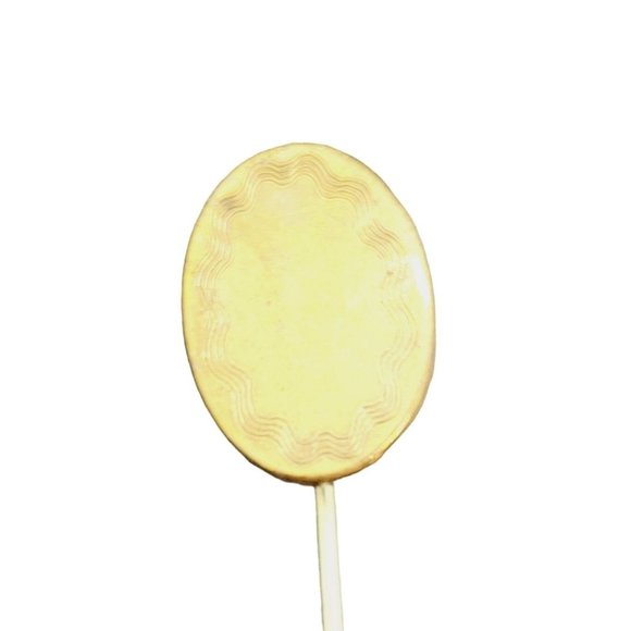 Antique Glam Victorian Statement Initial Oval Hat Accessory Stick Pin - Picture 5 of 5